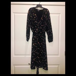 Geo print wrap dress